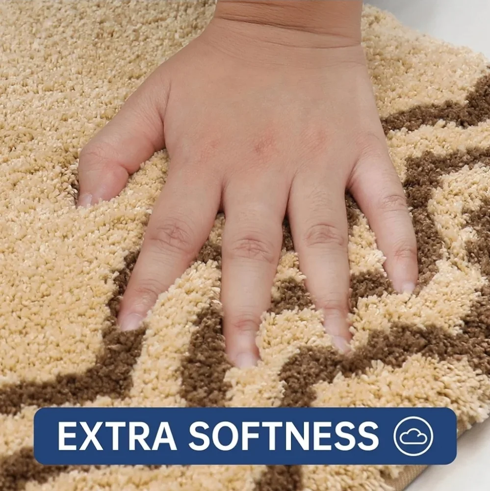 Extra Thick Bath Rug Anti-Slip Bath Mat Soft Plush 17x24 Inches